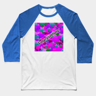 Congratulation Stars Purple Baseball T-Shirt